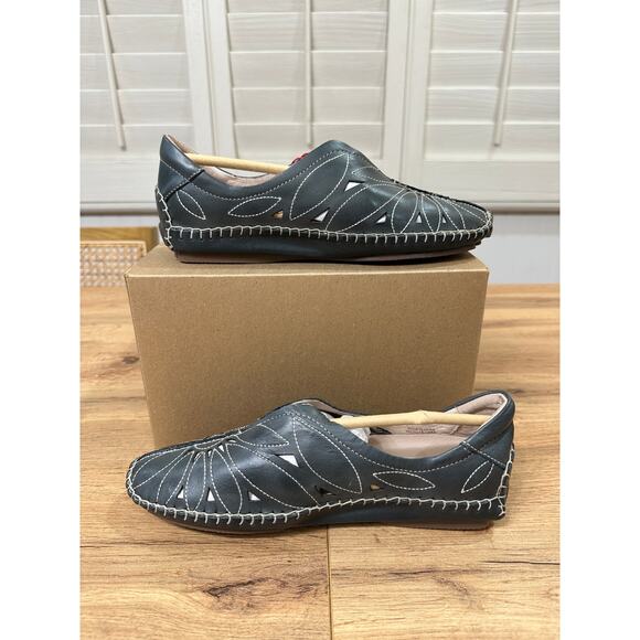 Pikolinos Women's Jerez Slip-On Moccasins Azul Leather Size 6.5/7 US 37 EU NWOB - Picture 8 of 12